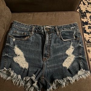 Distressed Women Jean Shorts
